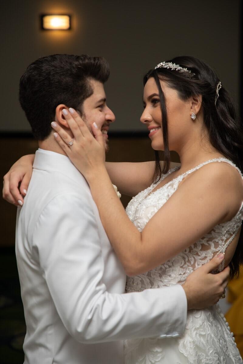 Couple dancing at their wedding reception